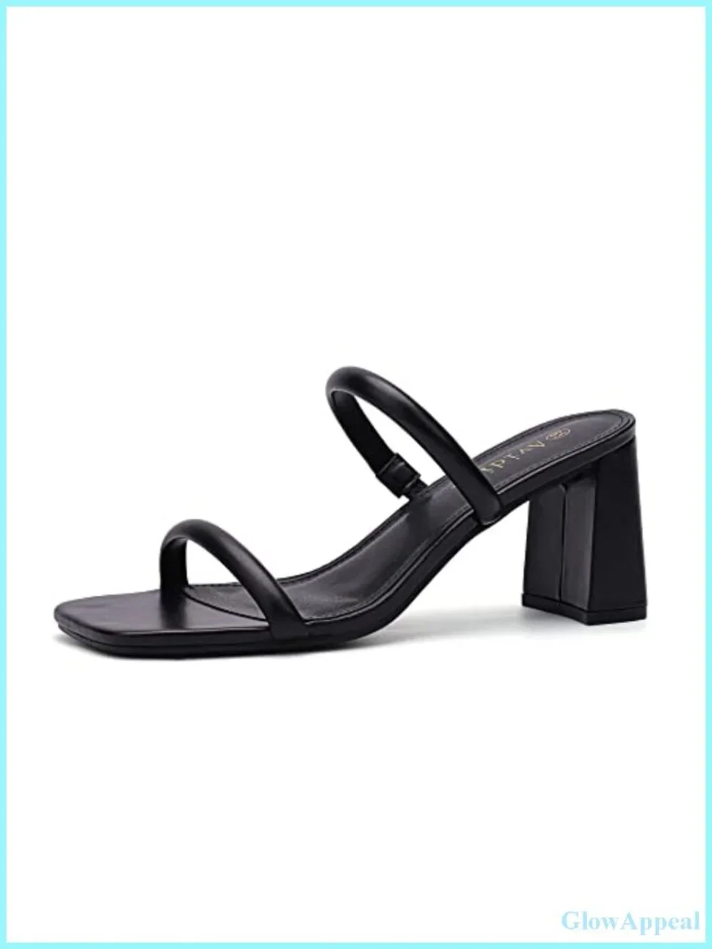 Women's Square Toe Heeled Sandals Chunky Block Heel Slip On Mules